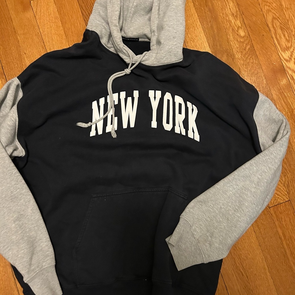 New York Black and Gray Hoodie